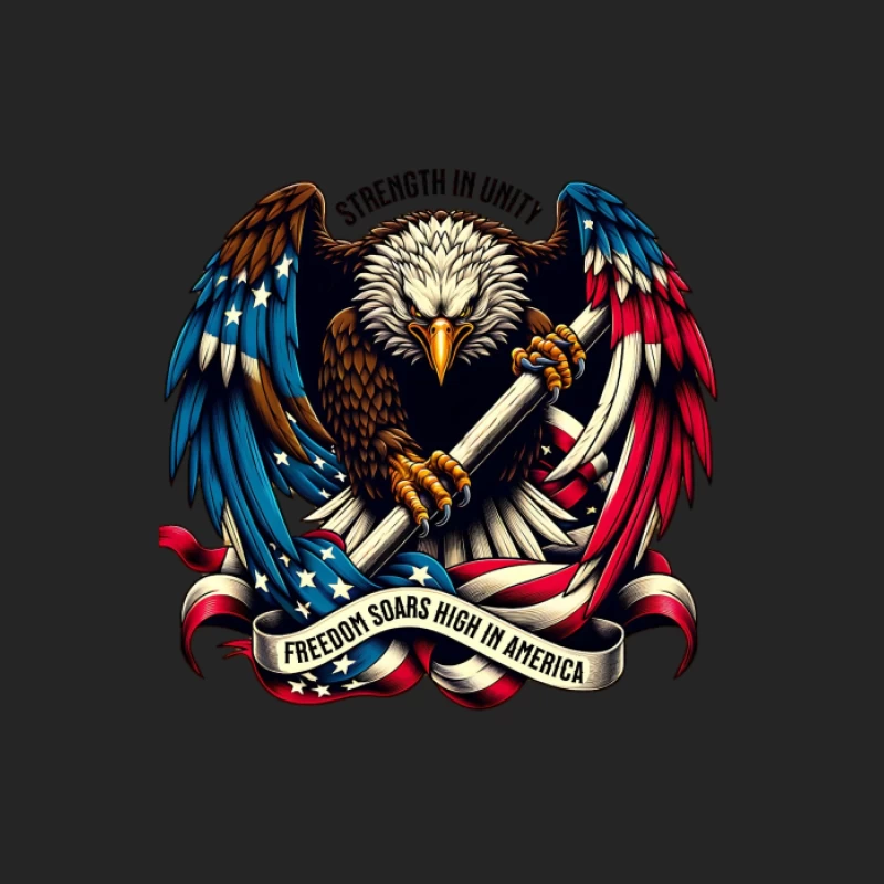 Adler und Freiheit in Amerika Herren Pullover Sweatshirt