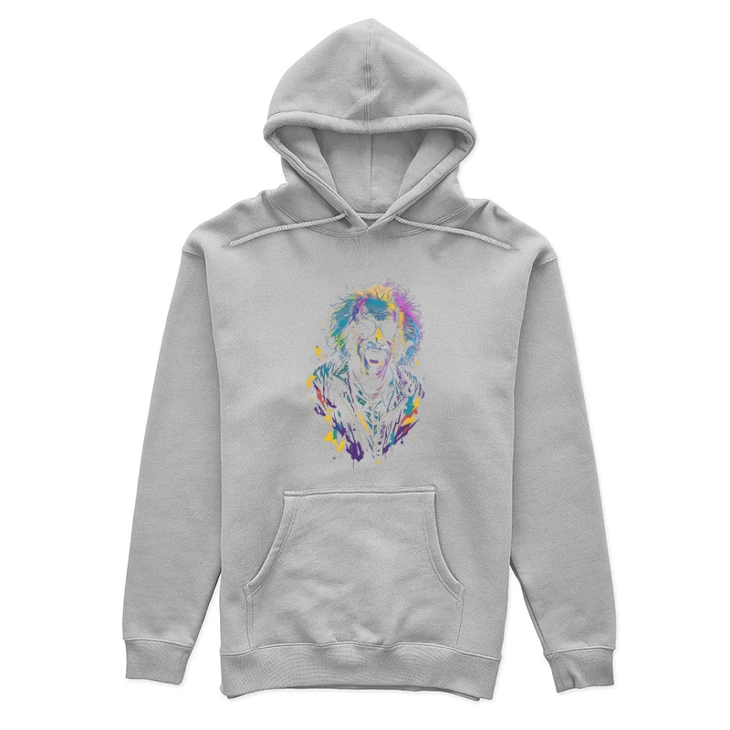 Colorful Retro Cartoon Illustration Female Pullover Hoodie