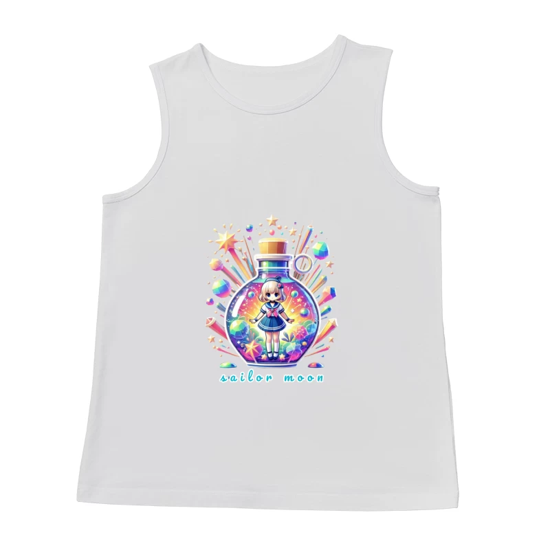 Magical Chibi Sailor in Rainbow Crystal Bottle Male Tank Top