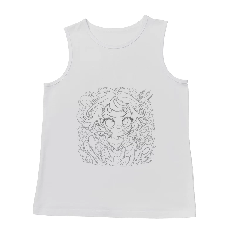Cartoon abstract Male Tank Top