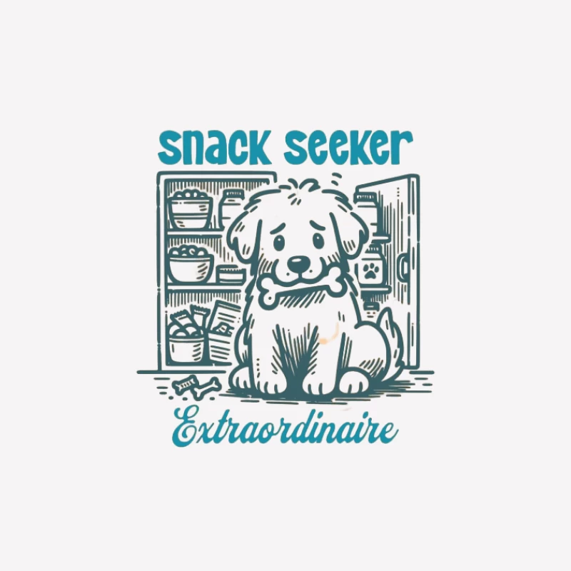 Snack-Suchhund im Kühlschrank Herren T-Shirt