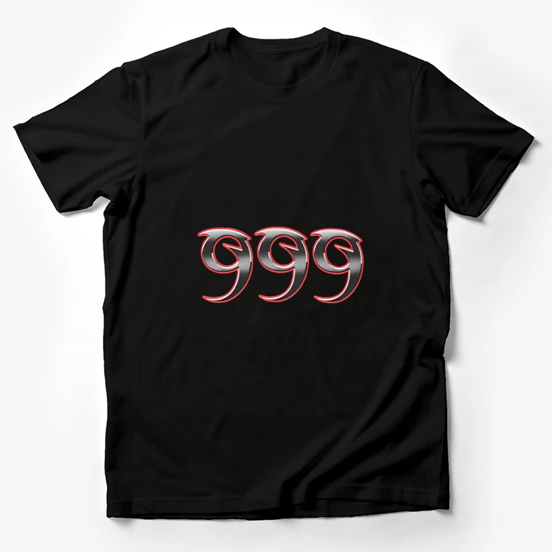 Drei Stylische 999 Zahlen Herren T-Shirt