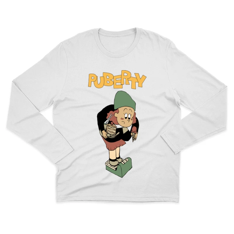 Pubertät, Eis, Waage Herren Langarm T-Shirt
