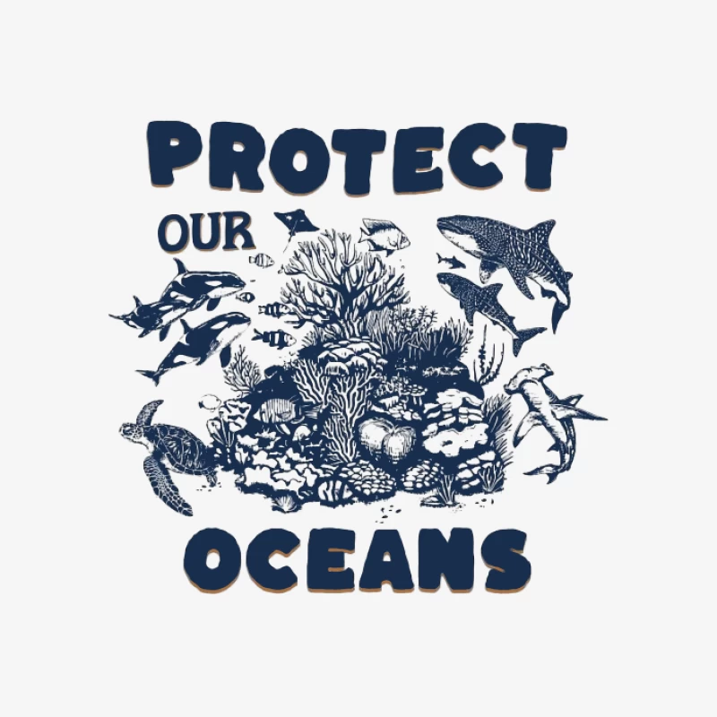 Protégeons nos Océans - Animaux marins et Corail Femme Sweat-shirt à enfiler