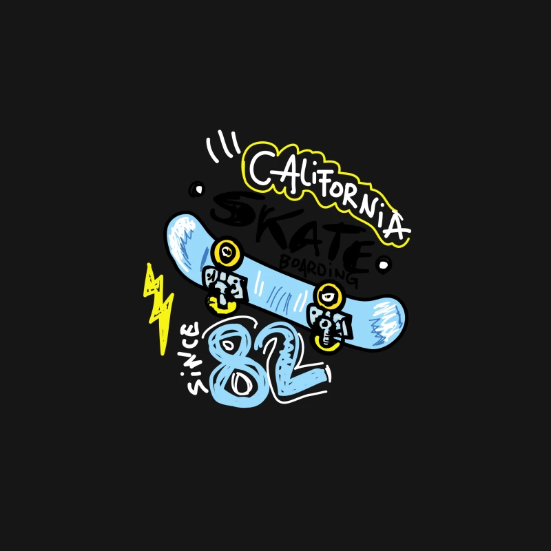 Kalifornisches Skateboard-Design seit 1982 Herren T-Shirt