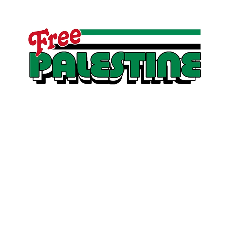 Free Palestine  Retro Style Design Tapestry