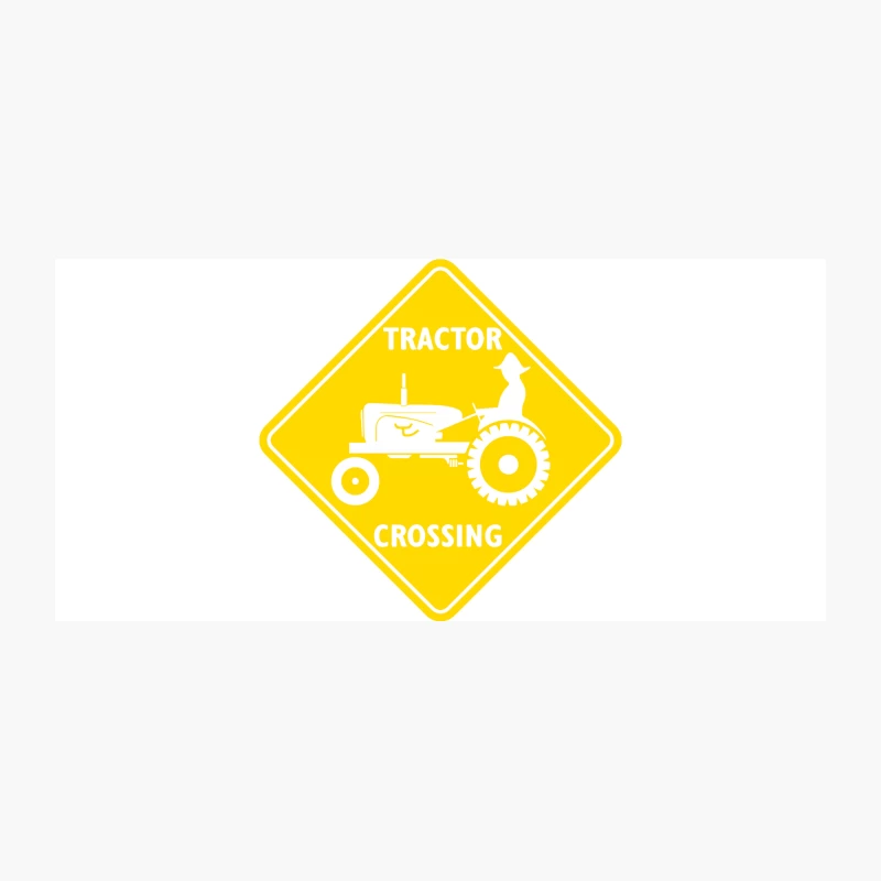 Tractor Crossing Farmer_s Road Warning Sign Coffee Mug