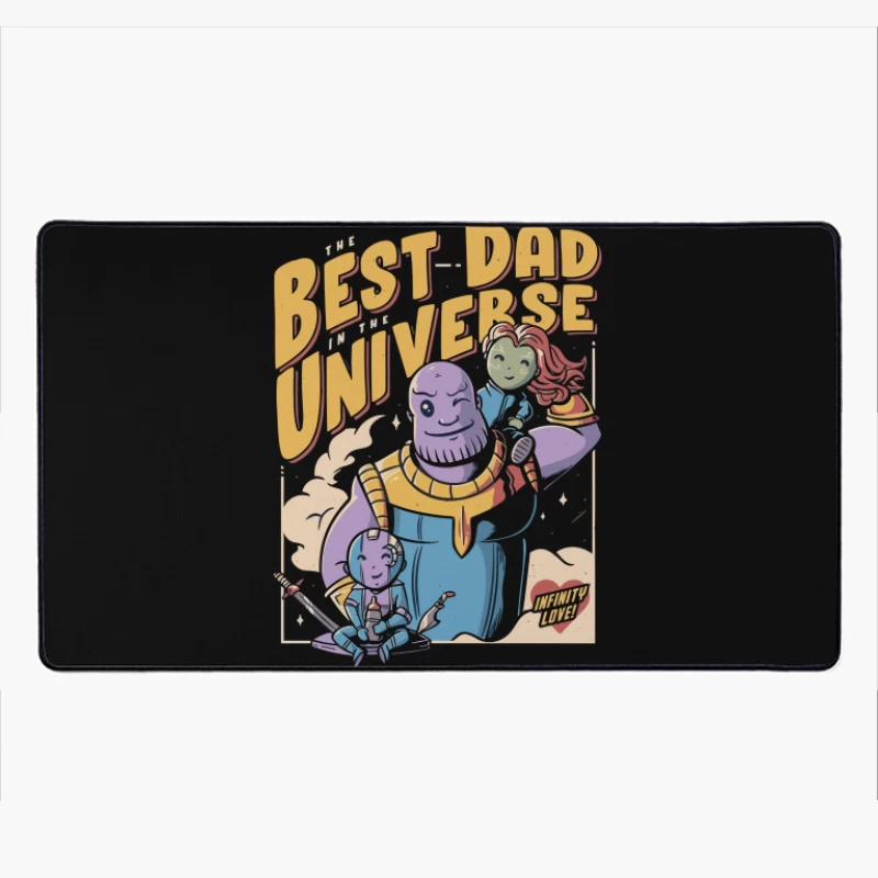 Best Dad in the Universe Comic Art Desk Mat