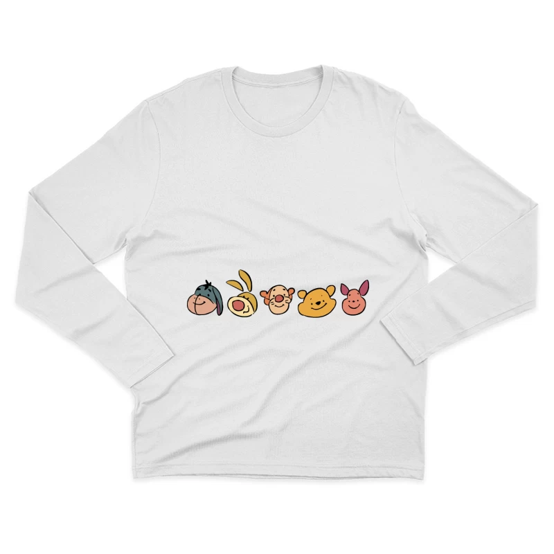 Freundliche Charaktere im Cartoon-Stil Herren Langarm T-Shirt
