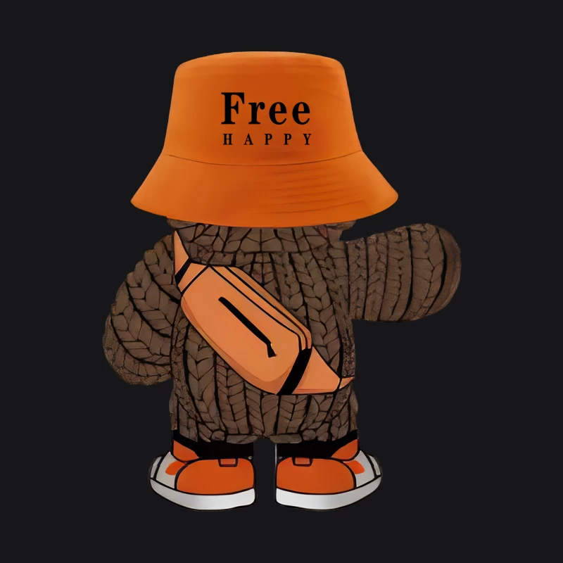 Fröhlicher Bär in modischem Outfit Herren Pullover Hoodie