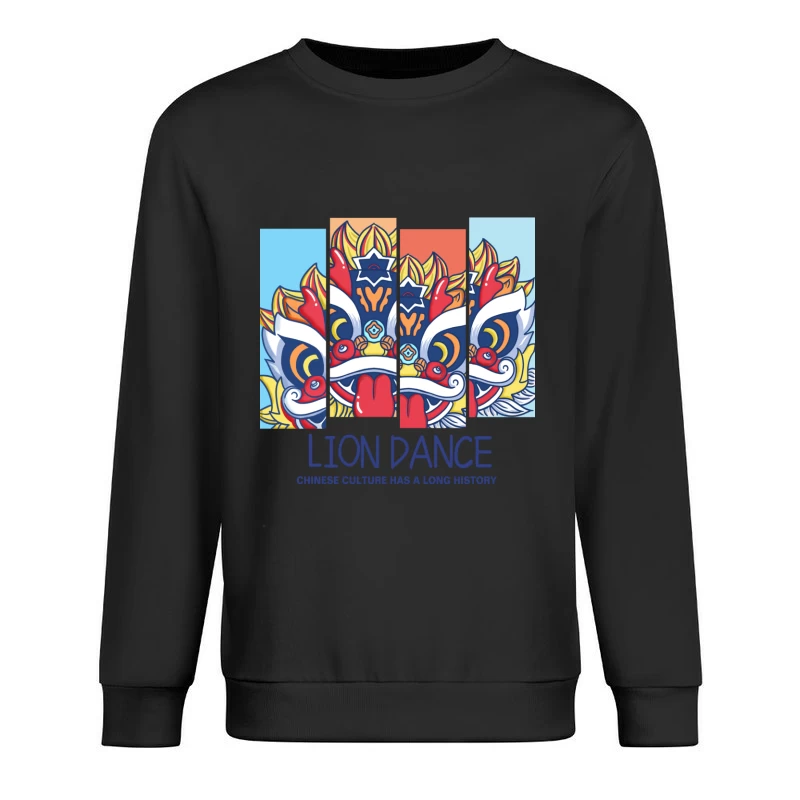 Traditioneller Löwentanz in der chinesischen Kultur Herren Pullover Sweatshirt