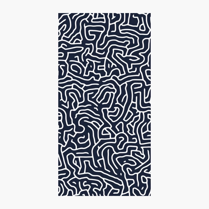 Intricate Maze-Like Abstract Pattern in Black and White trypophobia iPhone Case