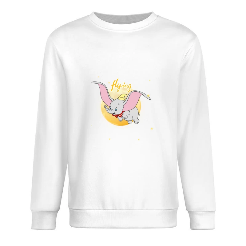 Fliegender Elefant im Mondlicht Herren Pullover Sweatshirt