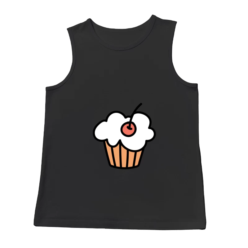 Cupcake avec Cerise Dessinée à la Main Homme Débardeur