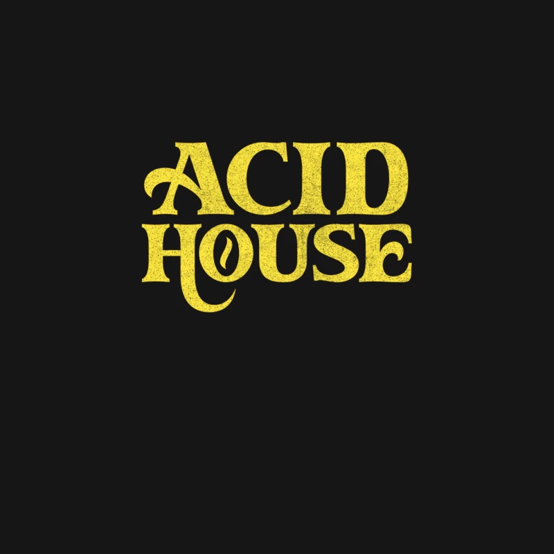 Acid House  80s House Music Typography Design Desk Mat