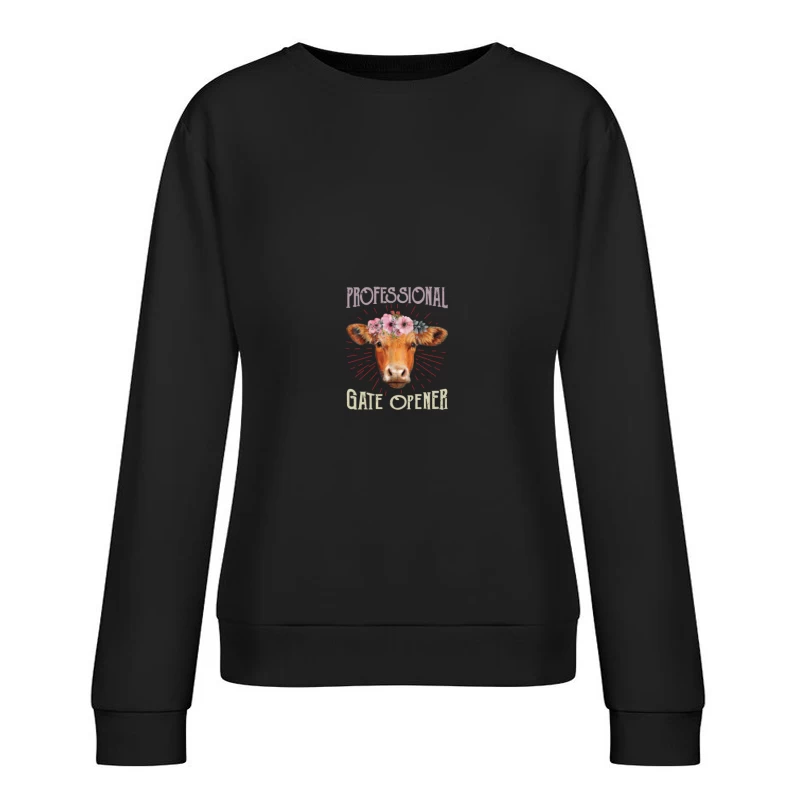 Vache Fleurie - Ouvre-Porte Professionnel Femme Sweat-shirt à enfiler