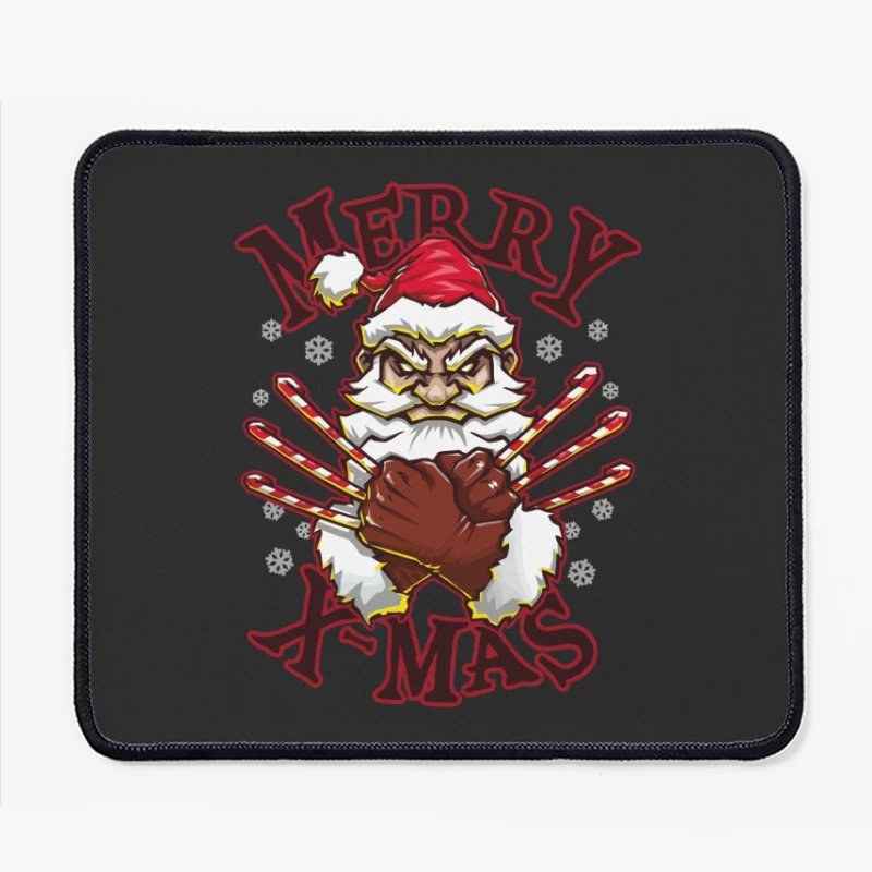 Muscle Santa: Merry X-Mas with Attitude Mouse Pad