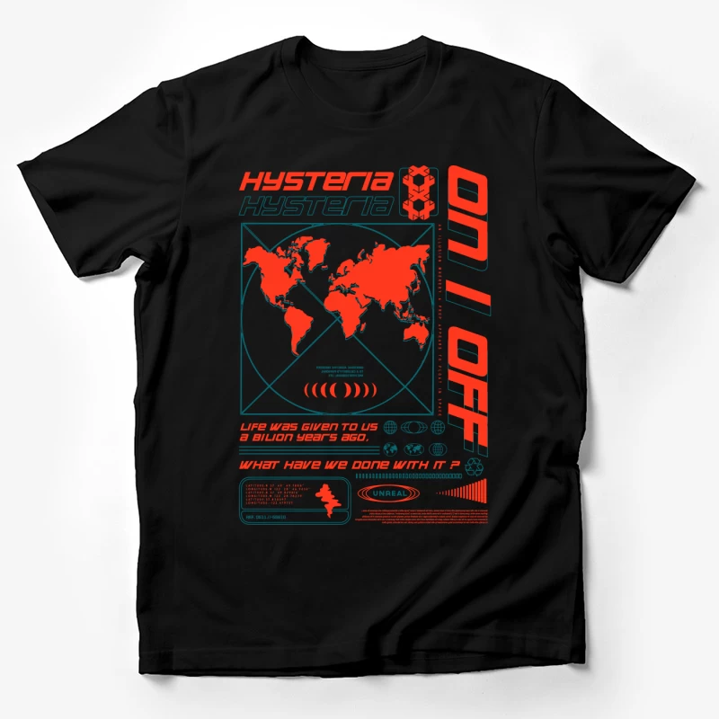 Hysteria, Weltkarte, Zitate Herren T-Shirt