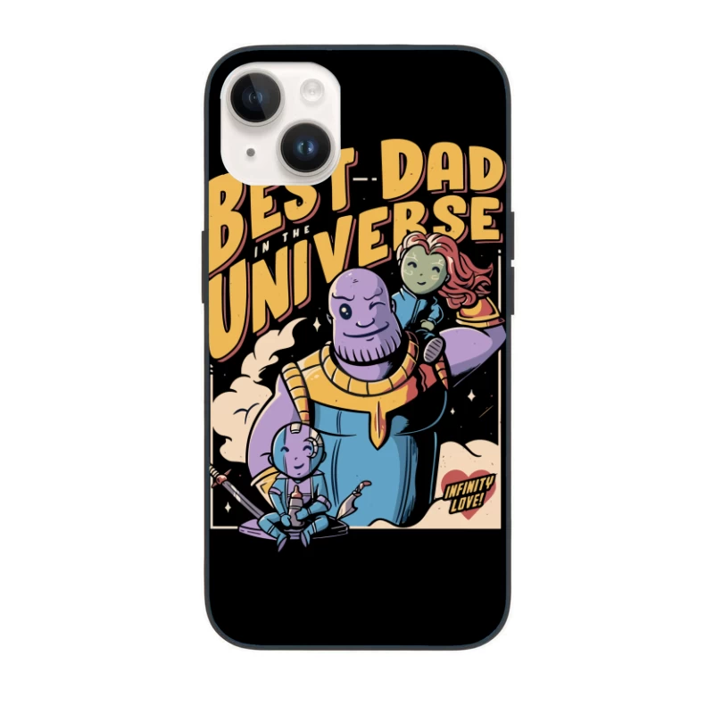 Best Dad in the Universe Comic Art iPhone Case