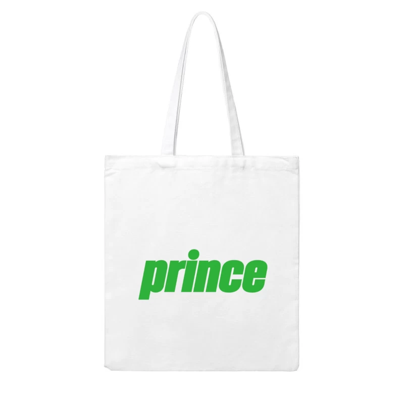 Prince Sports Brand Green Logo Cotton Tote Bag