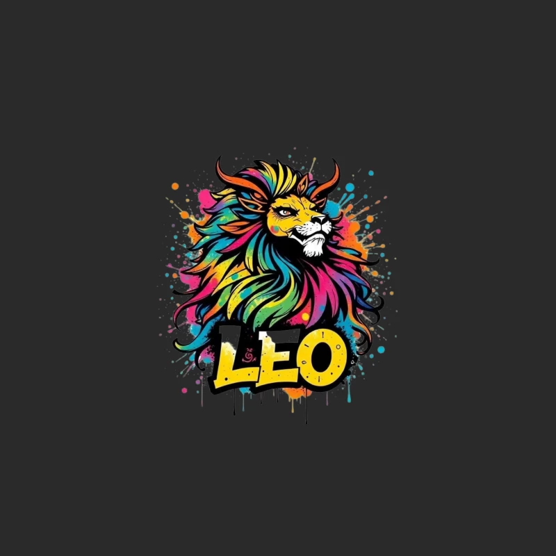 Colorful Leo Zodiac Lion Art Baseball Cap