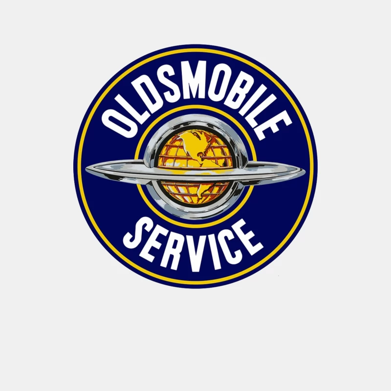 Vintage Oldsmobile Service Logo with Globe Emblem Male Tank Top