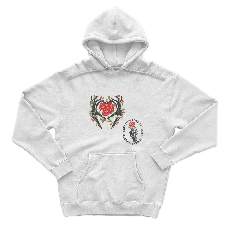 Rosenherz mit Blumen Herren Pullover Hoodie