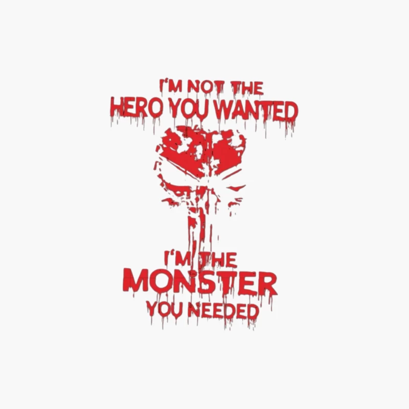 Hero vs Monster Quote Design Cotton Tote Bag
