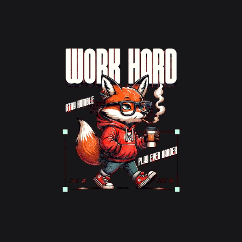 Renard avec café, travailler dur Femme Sweat à capuche