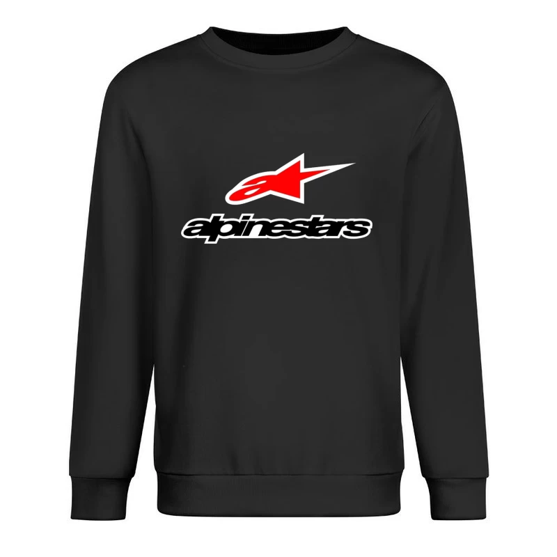 Alpinestars Motorsport Brand Logo with Red Star Design Male Pullover Sweatshirt