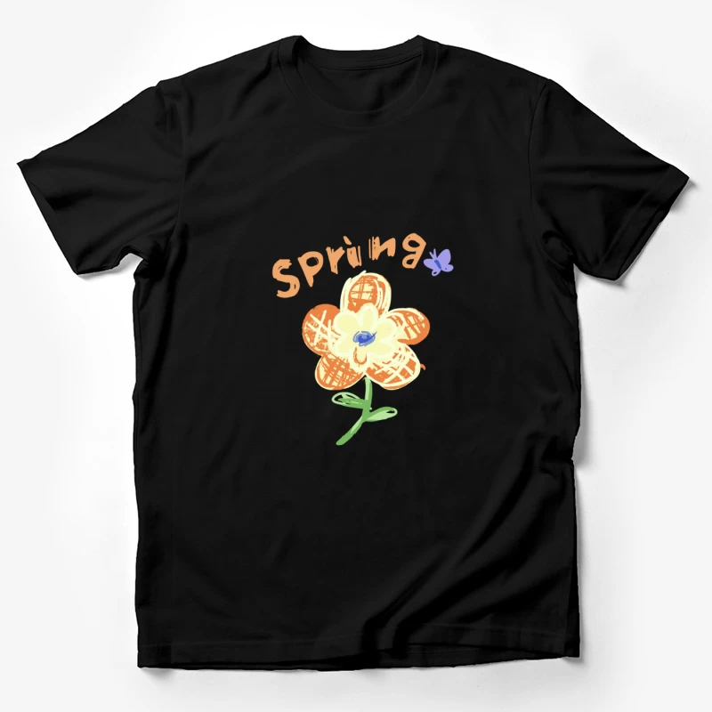 Frühling Blume Illustration Herren T-Shirt