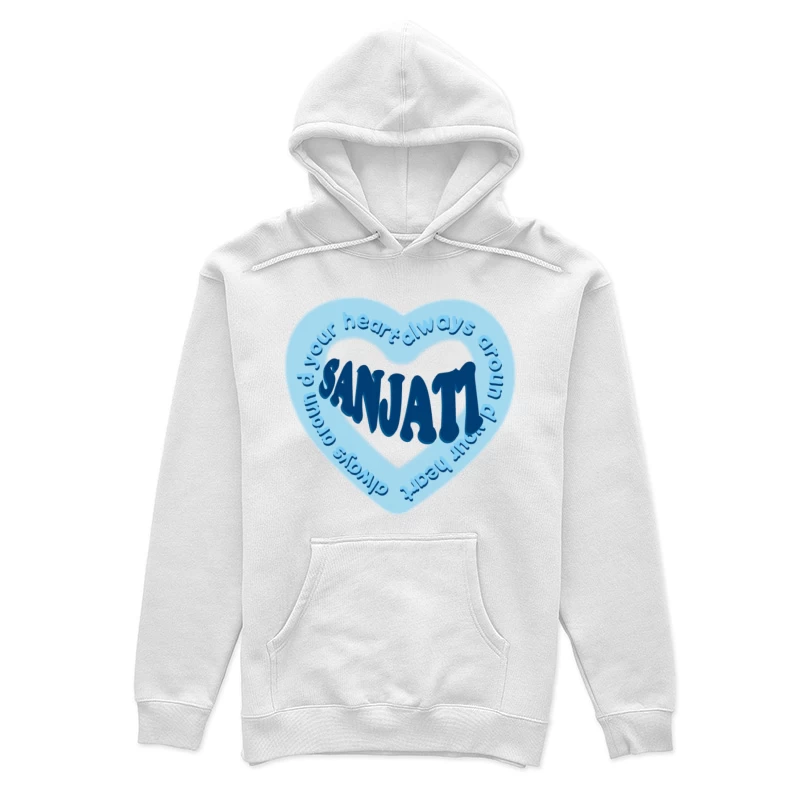 Herzmuster mit Schriftzug Damen Pullover Hoodie
