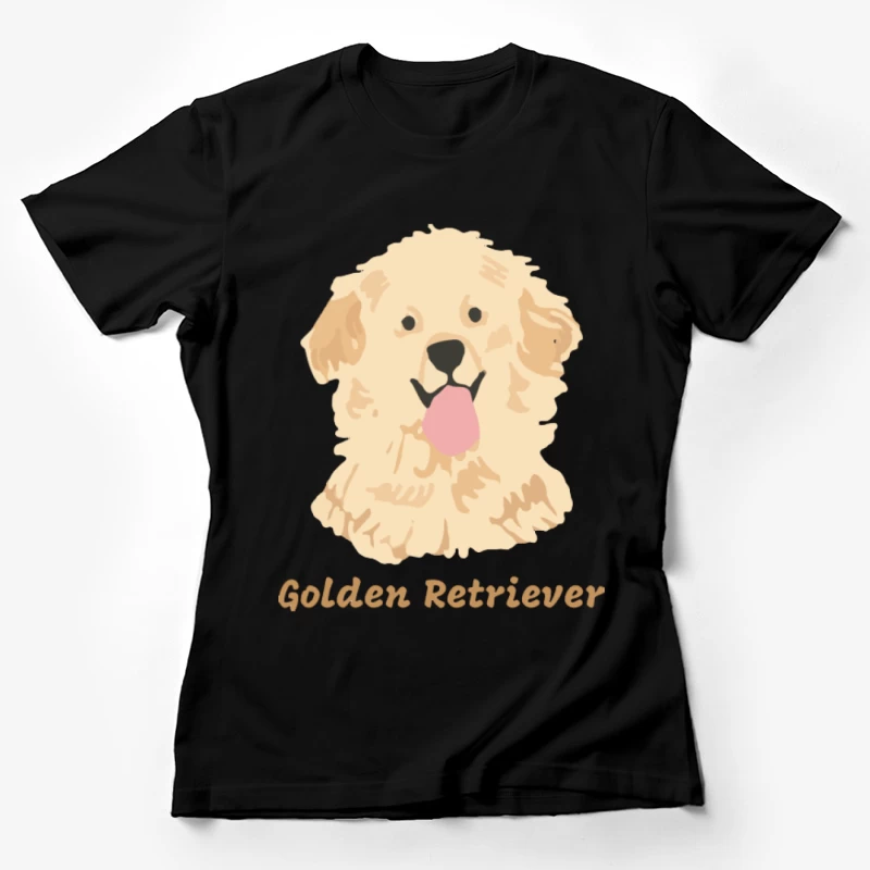 Niedlicher Golden Retriever Illustration Damen T-Shirt