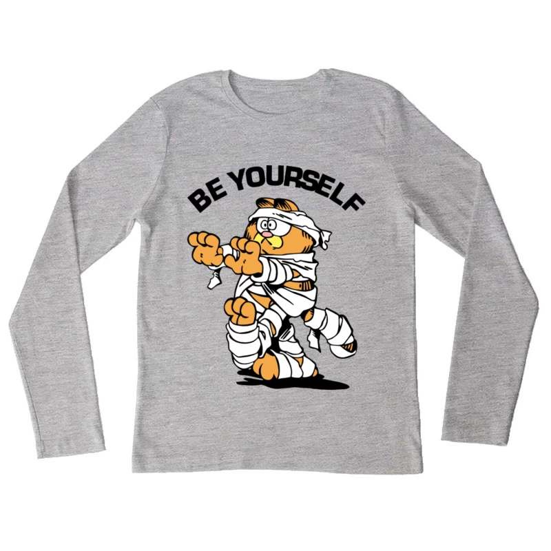 Katzenmumie mit Humor Damen Langarm T-Shirt