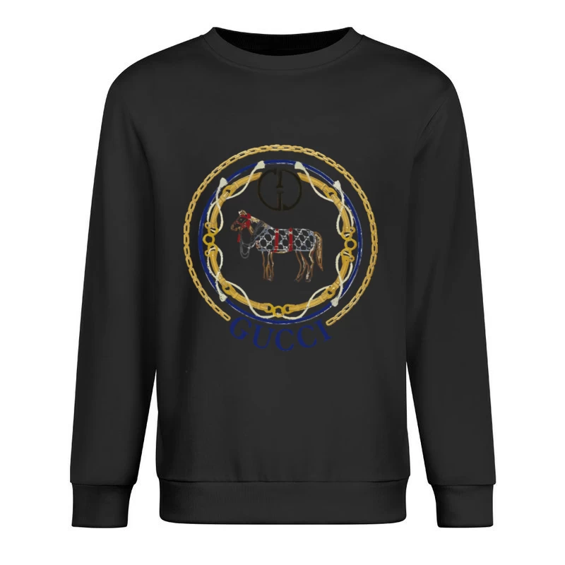 Gucci Pferd Wappen Design Herren Pullover Sweatshirt