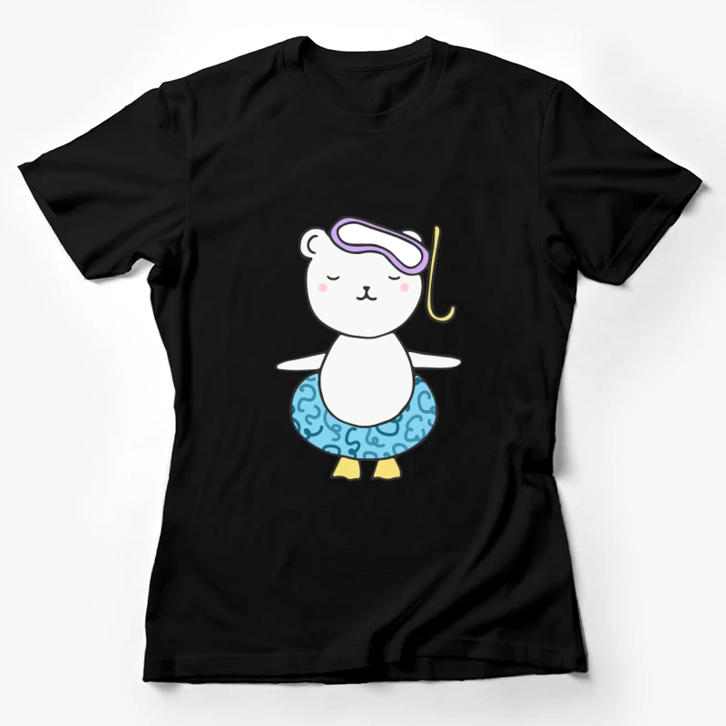 Ours en Hula Hoop avec Masque de Sommeil Femme T-Shirt