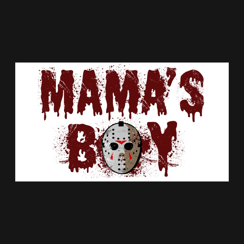 Bloody Horror Mask: Mama's Boy Graphic Design Desk Mat