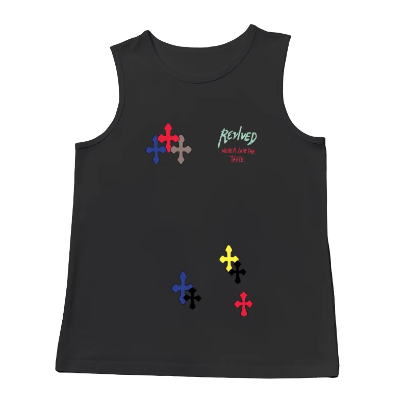 Buntes Kreuzmuster Design Herren Tanktops