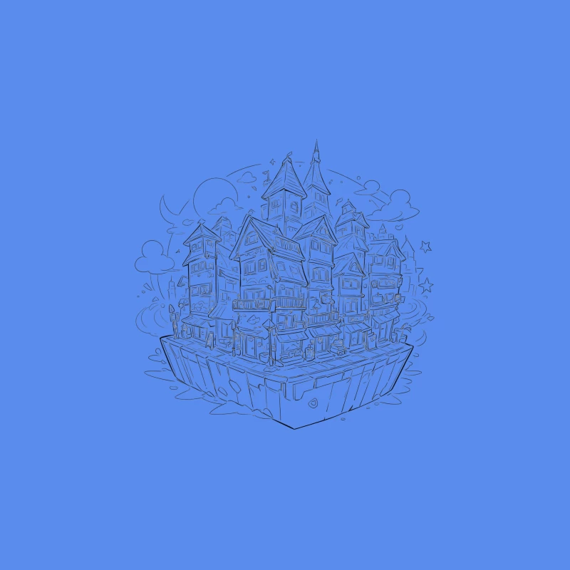 Fantasy Floating Village Travel Mug
