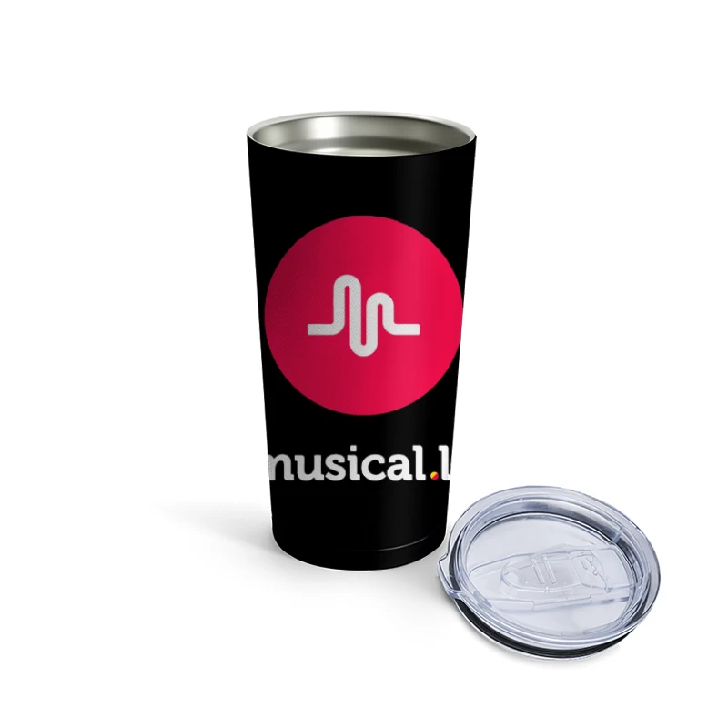 Musical.ly Social Media App Logo Design Travel Mug