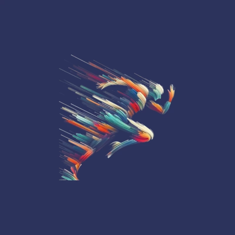 Dynamic Colorful Runner Male T-Shirt