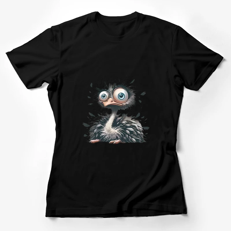 Oiseau confus aux grands yeux Femme T-Shirt