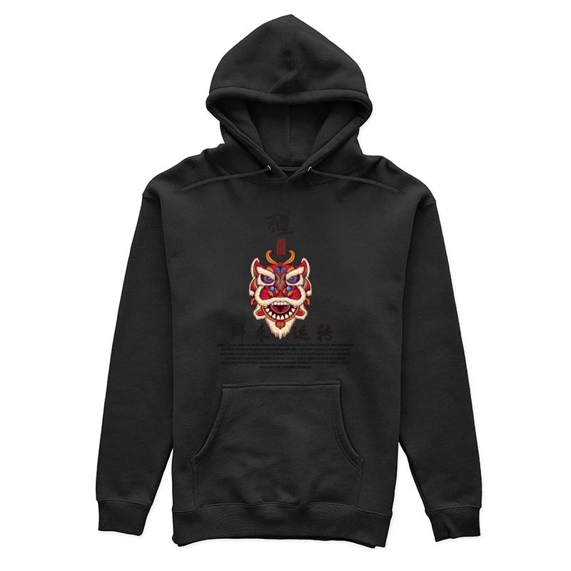 Traditionelles Löwenmasken-Design Damen Pullover Hoodie