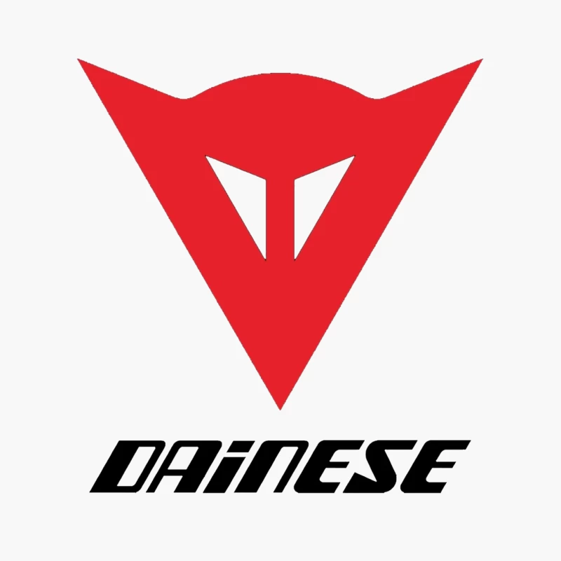 Dainese Motorcycle Gear Brand Logo in Red Cotton Tote Bag