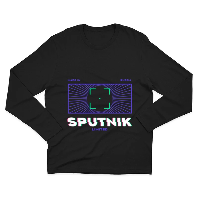 Sputnik Logo Design Herren Langarm T-Shirt