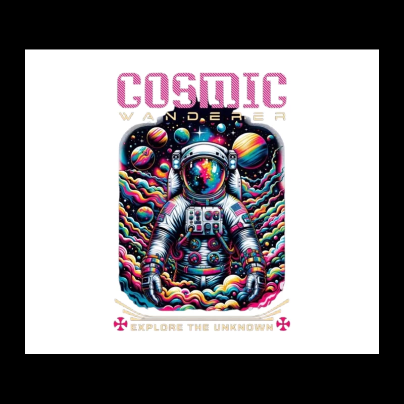 Cosmic Wanderer: Psychedelic Space Exploration Tapestry