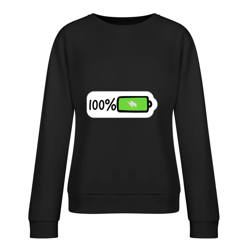Icône de batterie pleine Femme Sweat-shirt à enfiler