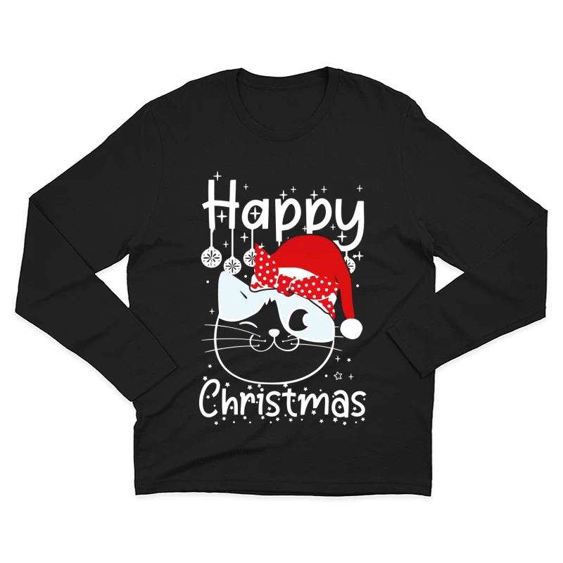 The Festive Feline Cheer Male Long Sleeve T-Shirt