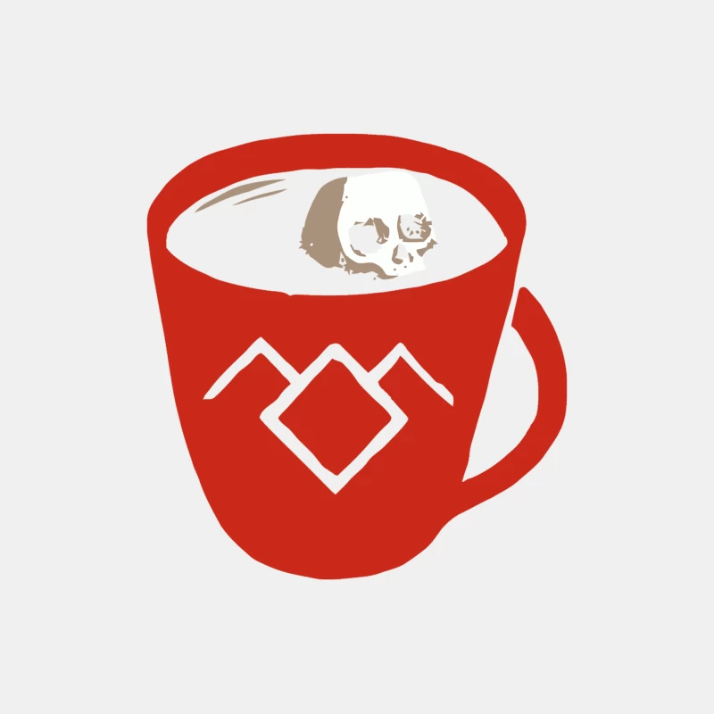 Red Coffee Mug with Owl Logo Design Male Tank Top