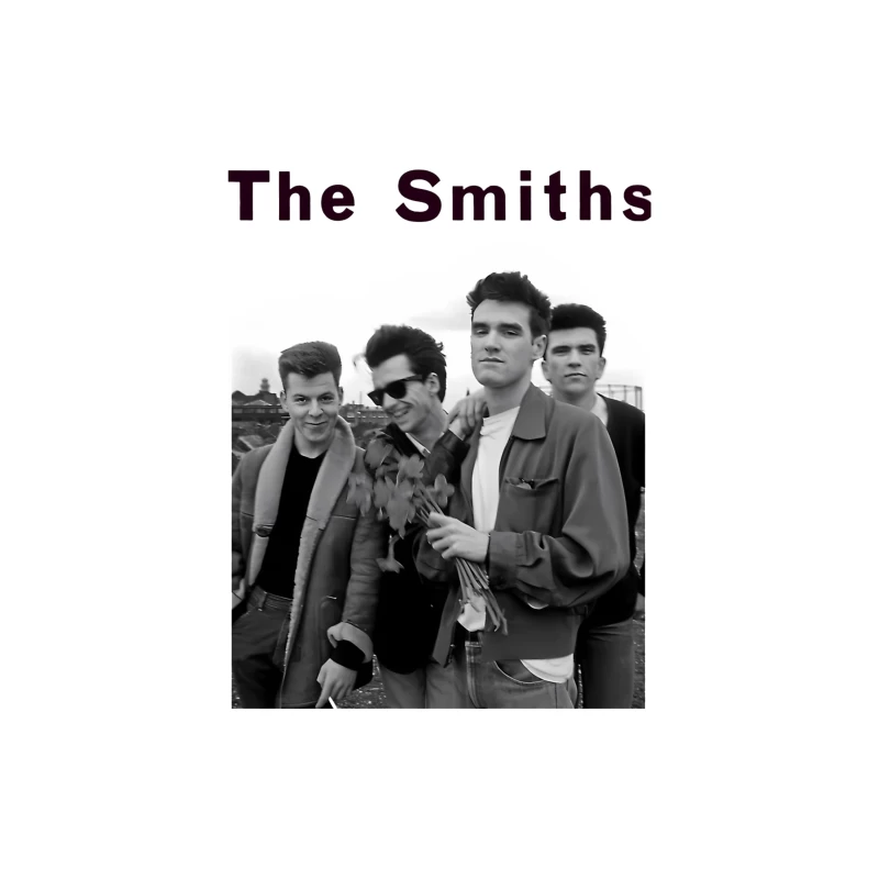 The Smiths: Iconic 1980s British Indie Rock Band Portrait Throw Pillow